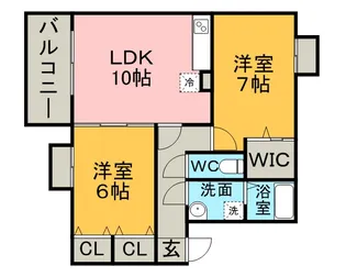 クレイドル B棟【2階】の間取り