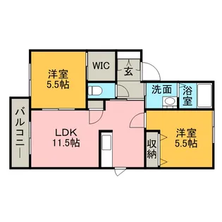 シャーメゾンSHIRABE【1階】の間取り