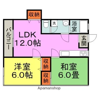 アンフィール原田【1階】の間取り