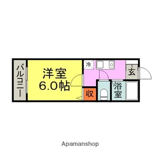 グレイスコーポ三輪【202号室】の間取り