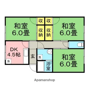 アーバンハイムⅡ棟【103号室】の間取り