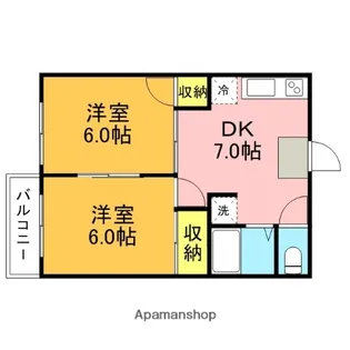福岡県小郡市小郡【アパート】の間取り