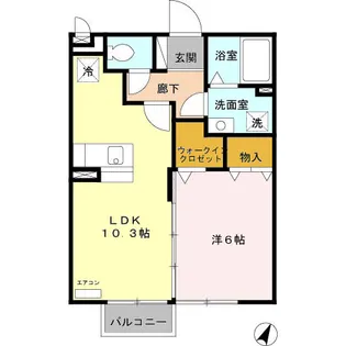 グランシャリオ 壱番館【2階】の間取り