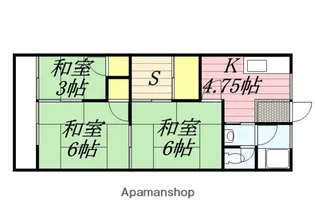 福岡県朝倉市甘木【マンション】の間取り