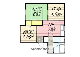 福岡県小郡市三沢【アパート】の間取り
