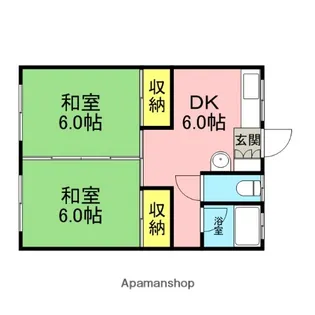 福岡県朝倉郡筑前町下高場【アパート】の間取り