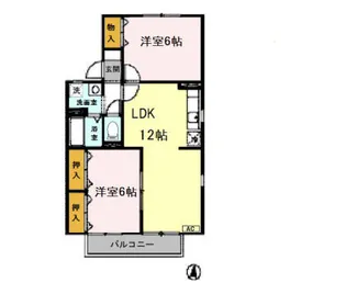 エクセラン・エール B棟【2階】の間取り