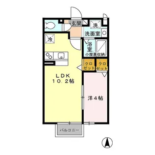 ルイーズ・ノア【205号室】の間取り