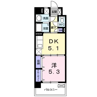 サンセール宮ノ陣【3階】の間取り