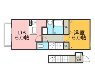 シャルマンヒロ参番館【2階】の間取り