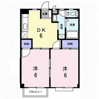 ストロベリーハイツ郷原【2階】の間取り