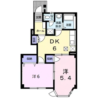 プロスペールマエタA【1階】の間取り
