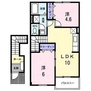 シャルマンYASURO【2階】の間取り