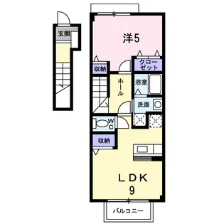 シャモニー弐番館【2階】の間取り