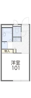 レオパレスウイング【101号室】の間取り