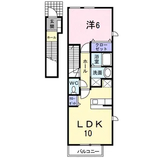 サニーリブA棟【2階】の間取り