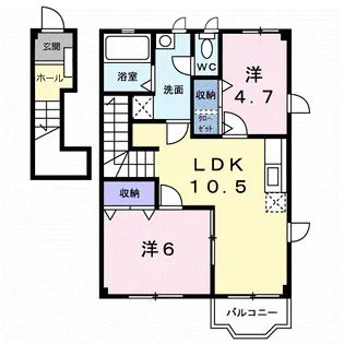 サンパティーク・ロジュマンB【2階】の間取り