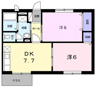 ドリームハイツ・11【1階】の間取り