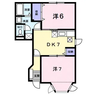 ニュークレストールソフィアB【1階】の間取り