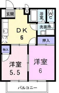 ブルーハイツⅠ【2階】の間取り