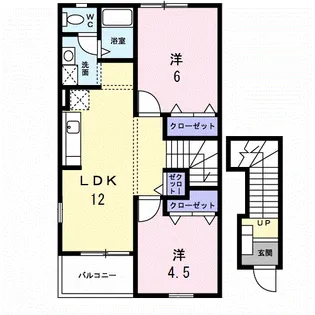フラントフィールドハウス【2階】の間取り