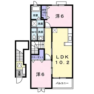 アンソレイエメゾンA【2階】の間取り