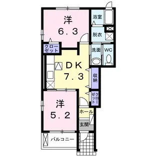 セレノ新町【1階】の間取り