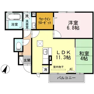 ドエル古賀弐番館【1階】の間取り