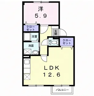 グローリーヒルズ希ヶ丘【2階】の間取り