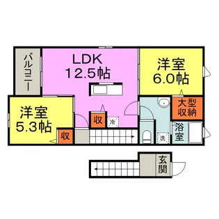 グレースガーデンF【2階】の間取り
