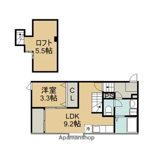 エルシャトー小郡【103号室】の間取り