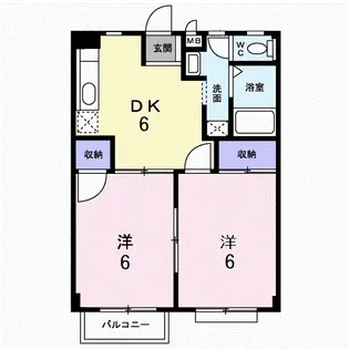 リベルテ轟【2階】の間取り