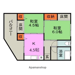 福岡県朝倉市甘木【一戸建】の間取り