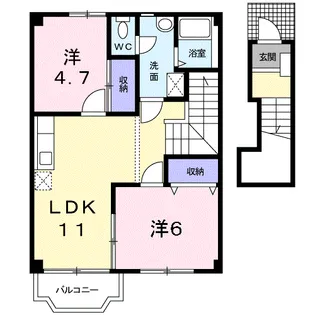 サンライズ21 C【2階】の間取り