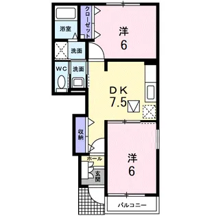 ヴィオラ・カーサ D【1階】の間取り