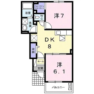 ロータスブリーゼⅡ【1階】の間取り