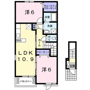 アミティエサード2号館【2階】の間取り