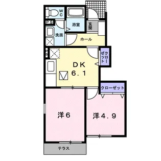 サンタ・フェA【1階】の間取り