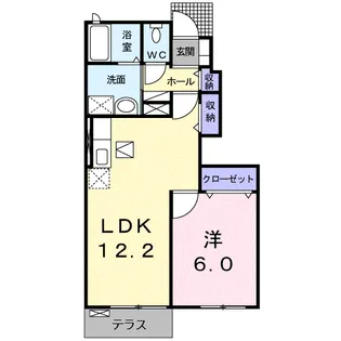 ジェネシスⅤ番館【102号室】の間取り
