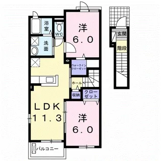 BRUNOⅢ【2階】の間取り