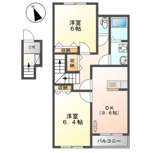 YUME KAWACHI I【203号室】の間取り