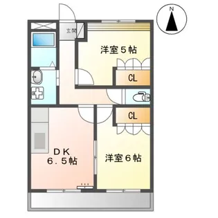 グランディール チェリー【2階】の間取り