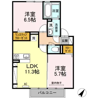 パドレ・ヘップ【2階】の間取り