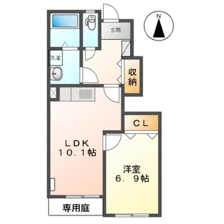 SUNNYHOUSE三春【102号室】の間取り