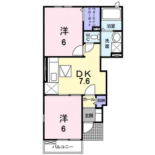 PARK SIDE亀山A【1階】の間取り