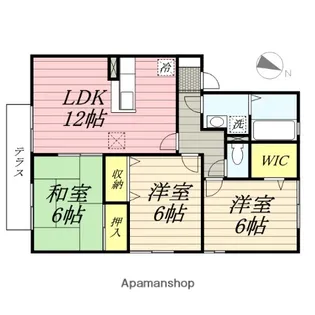 カトルセゾン【A棟202号室】の間取り