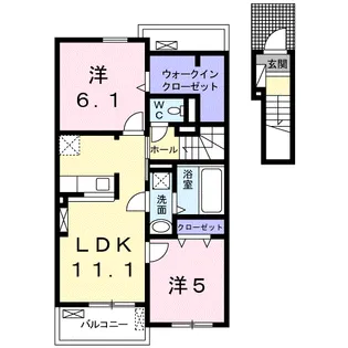 リンデンハウスⅡ【2階】の間取り