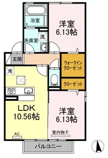 メゾンラフィネ【2階】の間取り