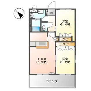 ル・プランタン【2階】の間取り