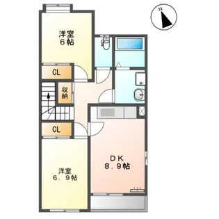 メゾンルミエールK&K【201号室】の間取り